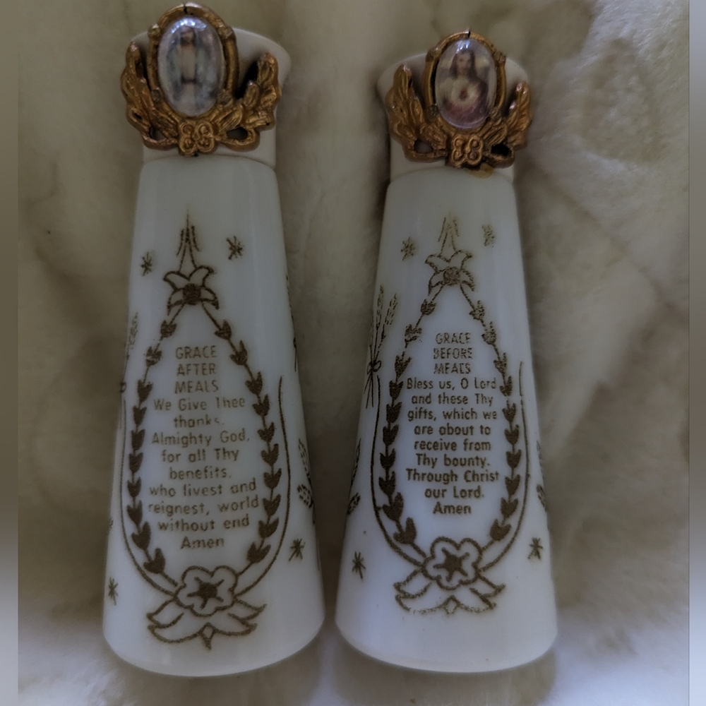 Vintage salt and pepper prayer